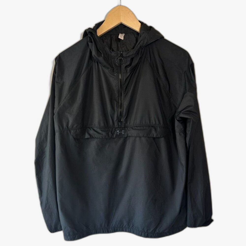 Under Armour Women's Black Anorak Poncho Windbreaker Running Jacket Size M